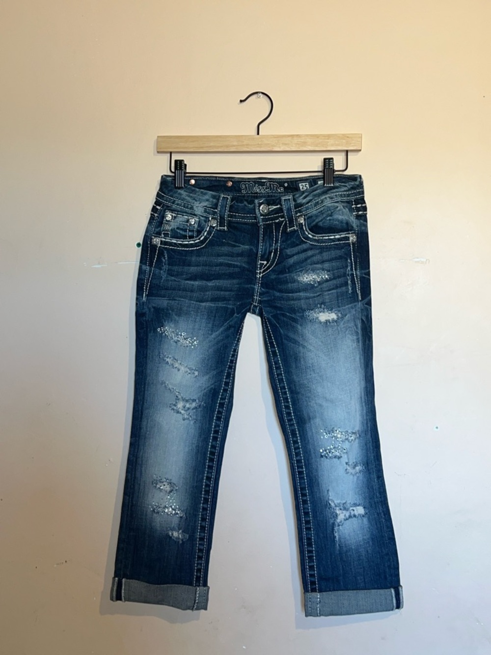 Miss me crop jeans size 25
